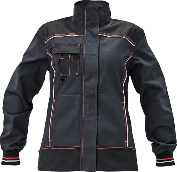 Knoxfield dames jack antraciet/rood, maat 40