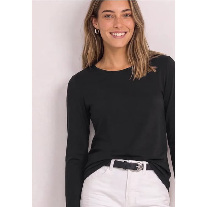 Effen shirt met lange mouwen