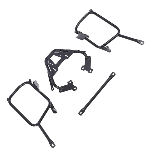 Motorfiets Zijbagagedrager Koolstofstaal Stabiele Structuur Opbergtas Frame Beugel Houder voor black