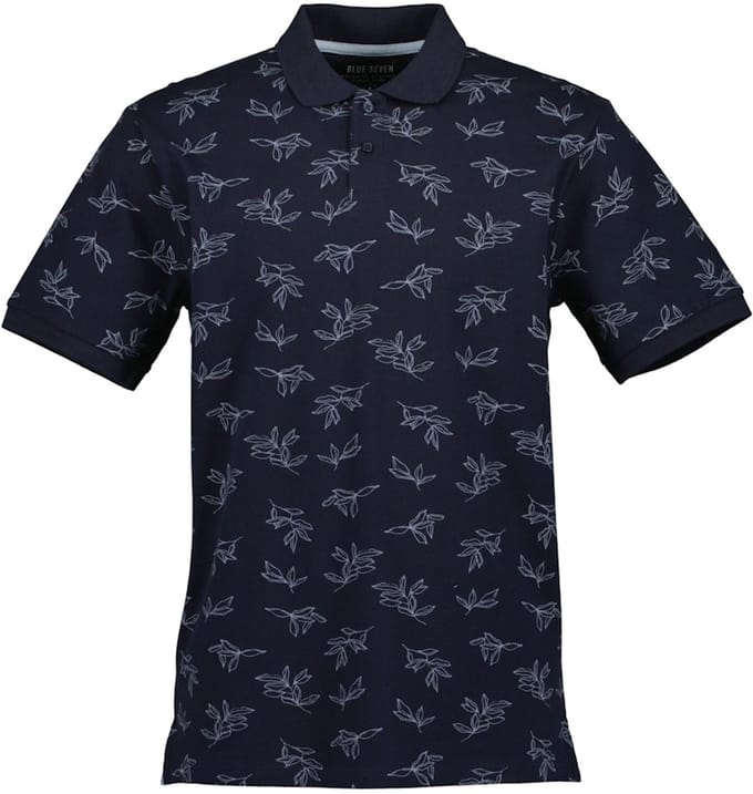 Blue Seven - Polo 321197 navy print KM - maat L