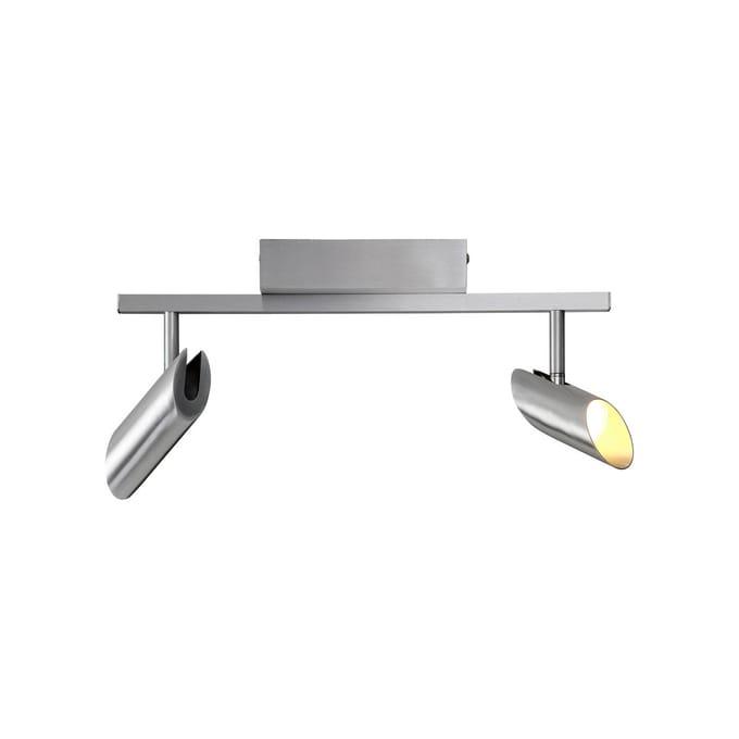 Brilliant LED plafondspot Risell, lengte 35 cm, aluminiumkleurig