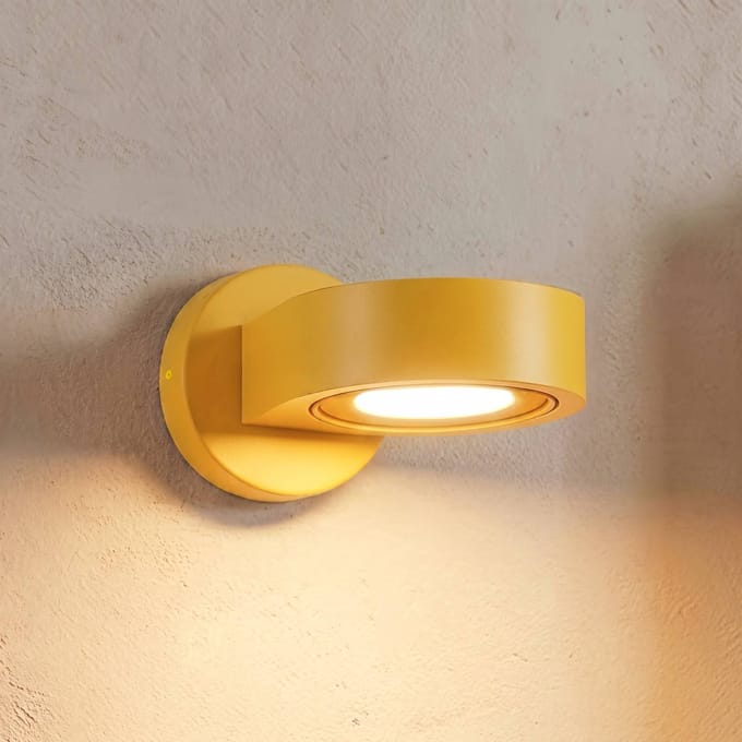 Argon Wandspot Lili, geel, Ø 14 cm, GX53