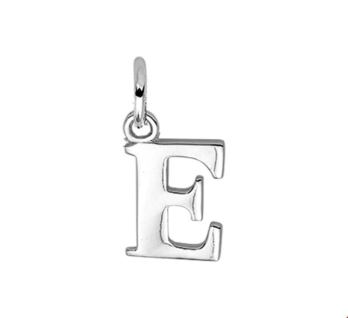 Zilver Gerhodineerde Hanger letter E 1319075