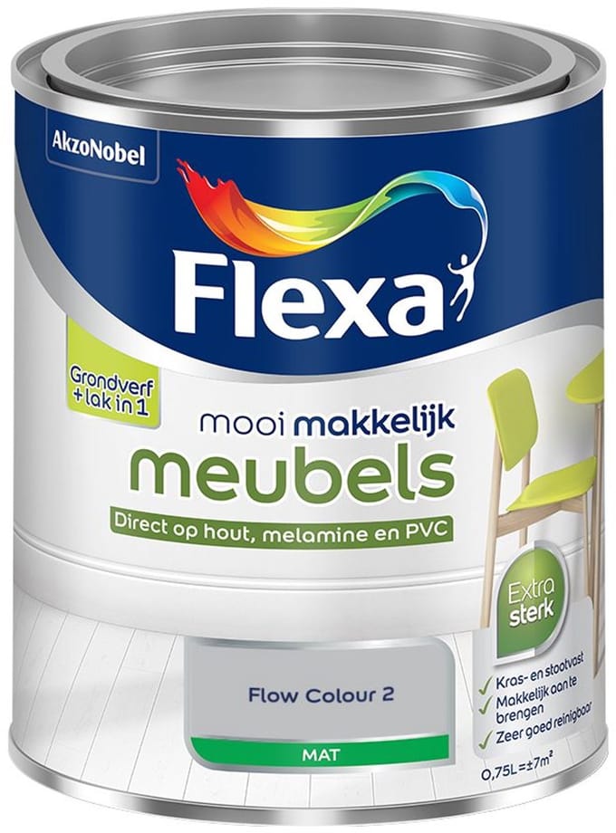 Flexa - Mooi Makkelijk Meubels Mat - Flow Colour 2 - Mengverf - 750 Ml