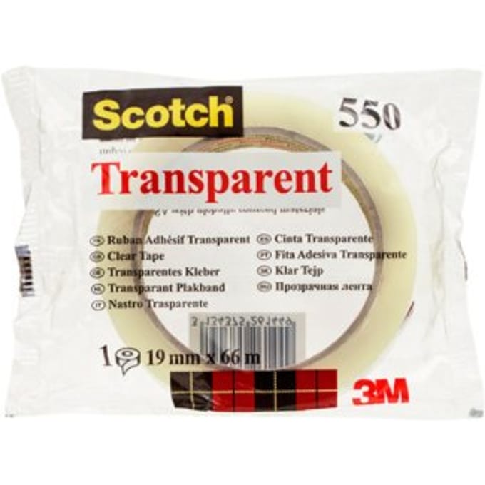 Scotch® Transparante Tape, Individueel Flowpack + Toren, 19 mm x 66 m