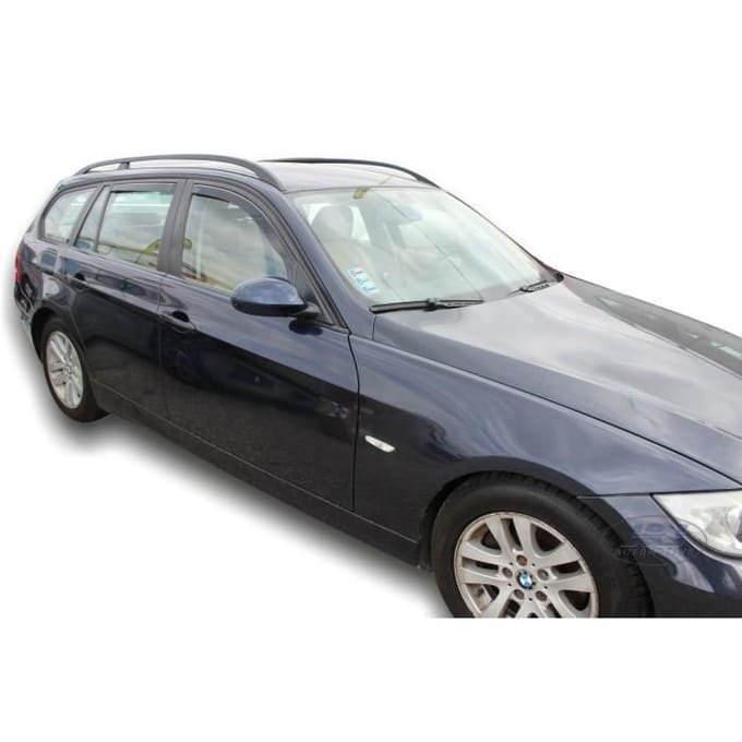 Luchtdeflectoren - J&;J AUTOMOTIVE - BMW 3 Serie E91 - Gerookt - Versterkt Acryl - Eenvoudige Installatie