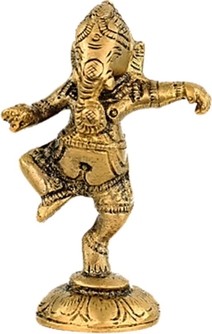 Ganesha dansend messing - 10 - 150 - Messing - Metaal - M