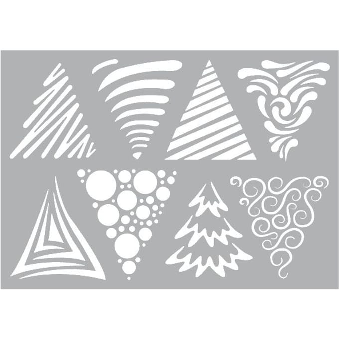 Sjabloon "Art Christmas Trees"