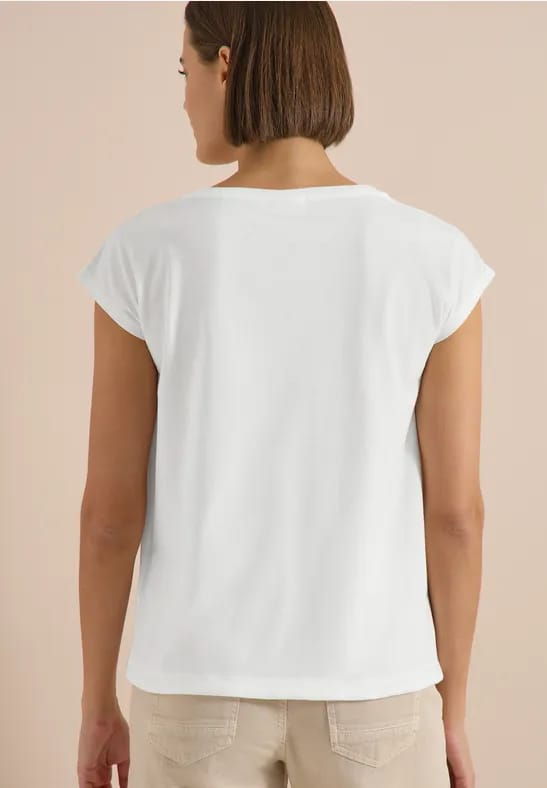 Shirt met gehaakte details