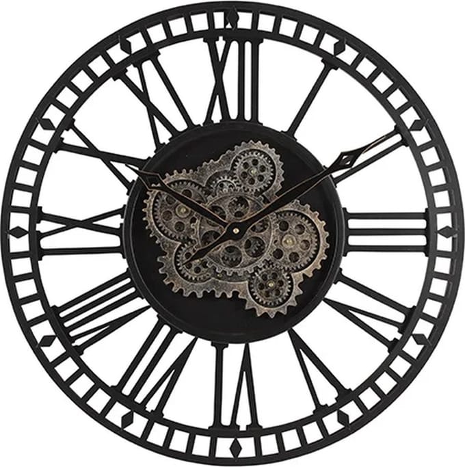 Countryfield Wandklok ro Skeleton S zwart
