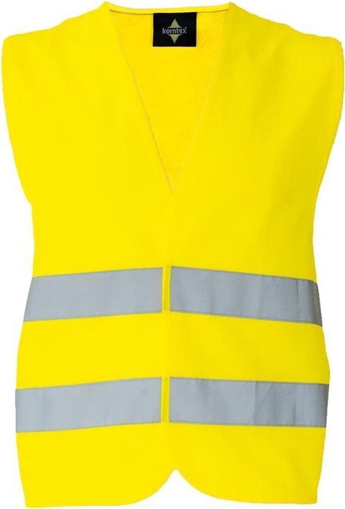 KX506 Korntex Auto Veiligheidshesjes Dubbel Pack (Car Safety Vest Double Pack) - Geel