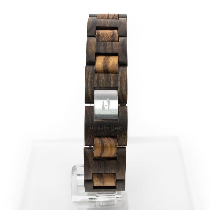 Hoentjen, houten armband - Padouk & Zebrano, 18mm