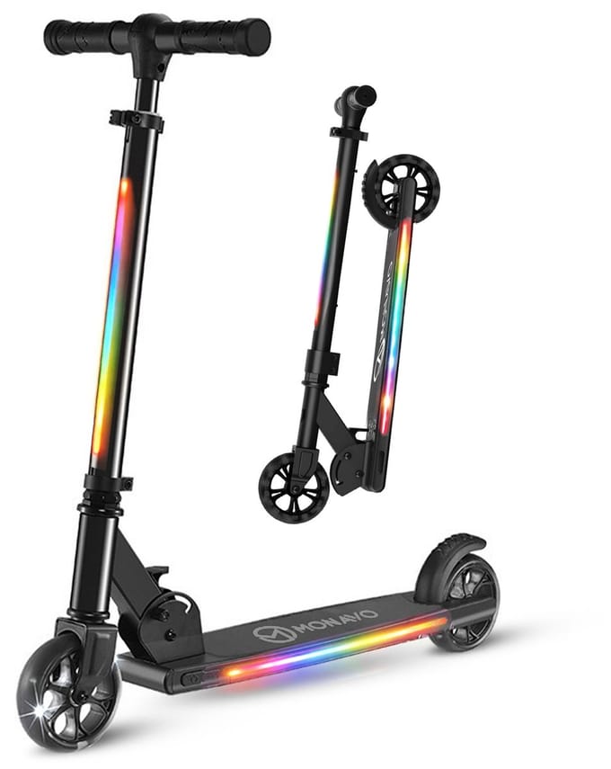 MONAVO Kinderstep met LED Wielen & LED Verlichting – Inklapbare Step – Verstelbaar Stuur – Kinderstep –Tot 50 kg