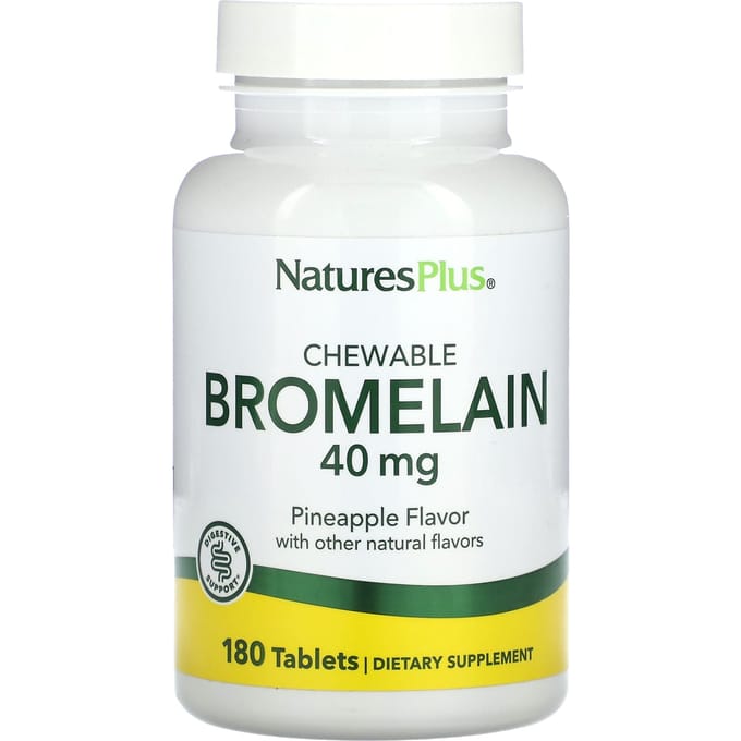 Bromelaïne, Kauwbaar, 40 mg, 180 Tabletten