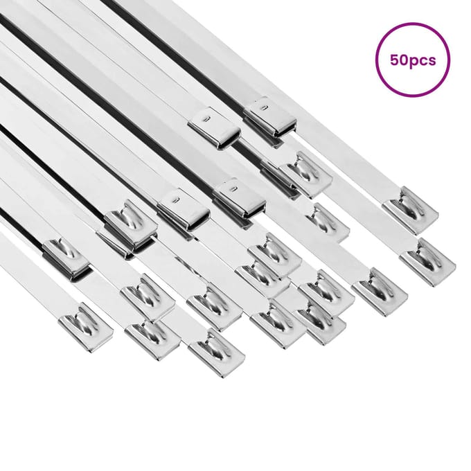 vidaXL - Kabelband - 50 - st - 7,9 - x - 800 - mm - zilver
