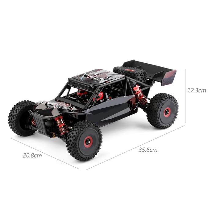 WLtoys 124016 Afstandsbediening Auto Off-Road Auto Hoge Snelheid Afstandsbediening Crawler 1/12 2.4GHz Race new remote controller version black