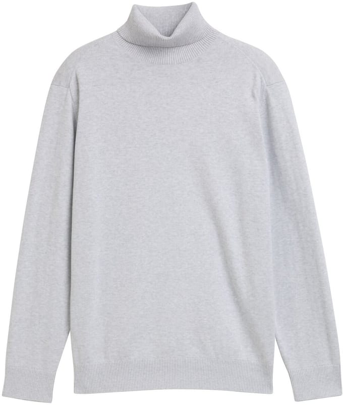 Tom Tailor Denim - Katoenen coltrui - Maat XS - Light Stone Grey Melange