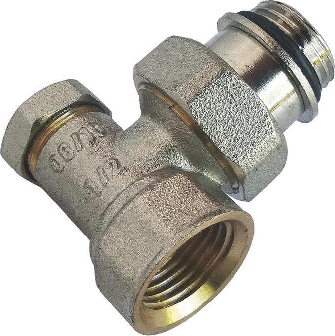 Stelboog vernikkeld F15/21 voor sanitair en verwarming