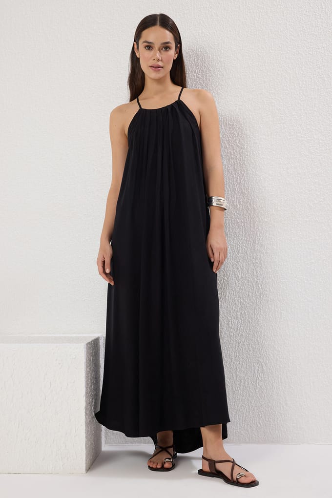 Dames maxi-jurk met rechte pasvorm, casual/dagelijks en ontspannen model