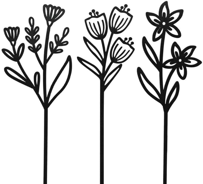 3 houten bloemen-zwart-posiwio collection
