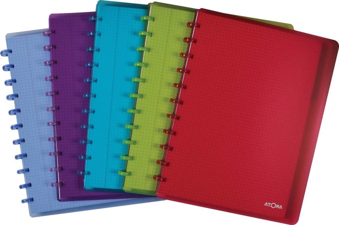 Schrift atoma a4+ ruit 5x5mm 144blz pp assorti - 10 stuks