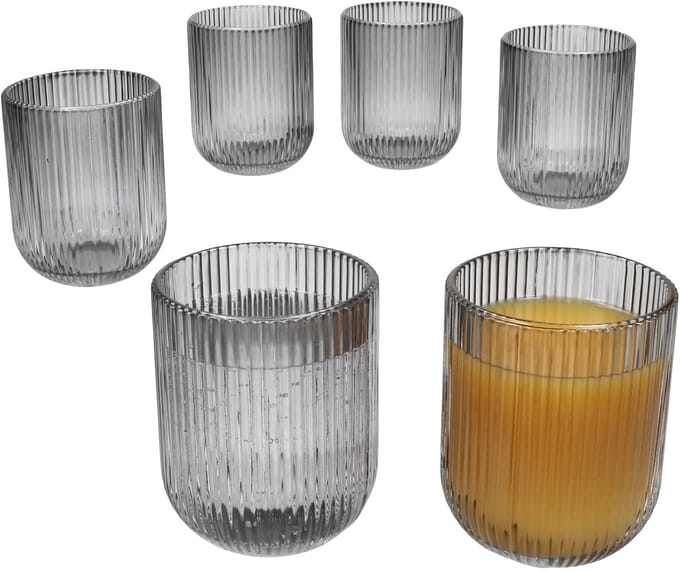 MamboCat 6-delig AGATA glazen set grijs van glas – 37560