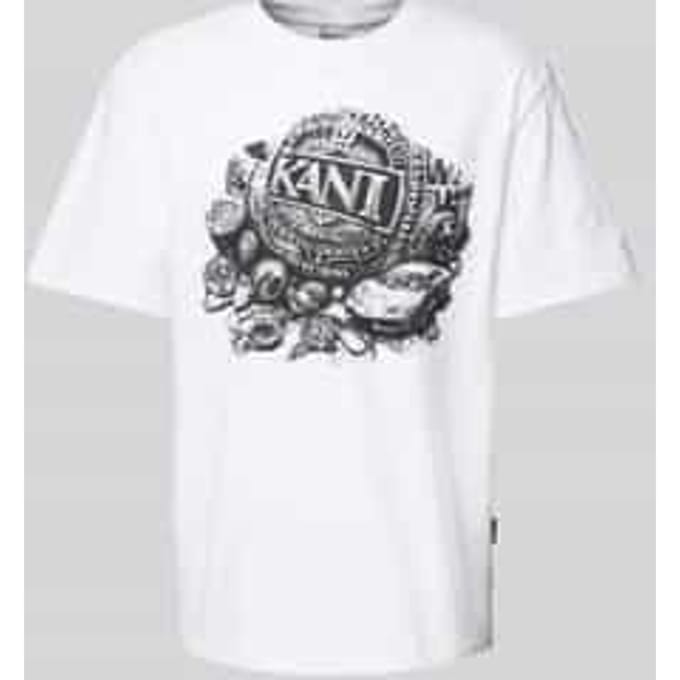T-shirt met labelprint