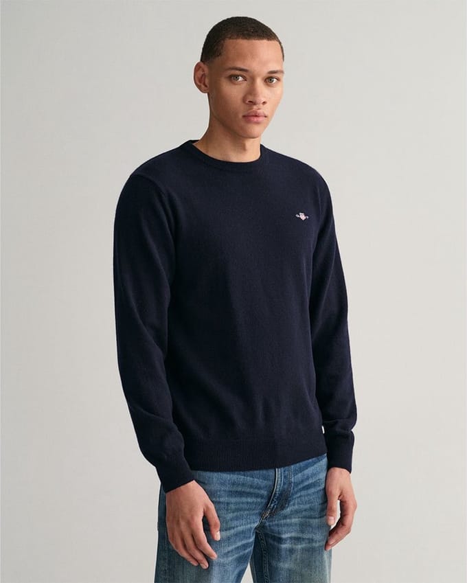 Gant Pullover Blauw SUPERFINE LAMBSWOOL C-NECK 87211/410