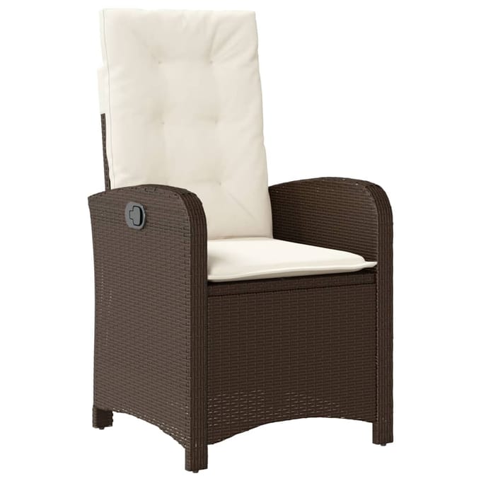 vidaXL - 9-delige - Tuinset - met - kussens - poly - rattan - bruin