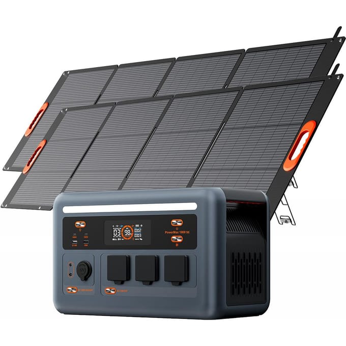 Blackview OSCAL PowerMax 1800W Station d'énergie portable 1024Wh LFP 2*PM200 Plus noir