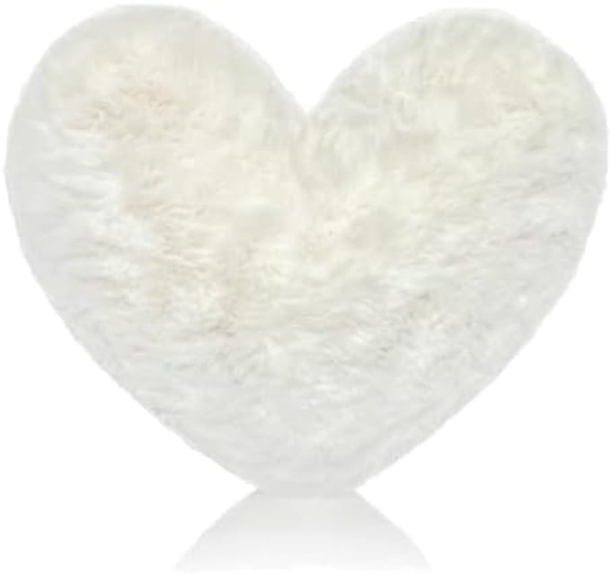 PromoHome Hartvormig Pluche Kussen 40x30 cm - Extra Zacht Decoratief Sierkussen