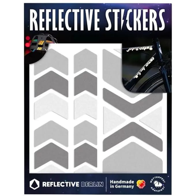Mode-Mania Reflective Berlin Stickers Chevrons Grijs GRAU One Size