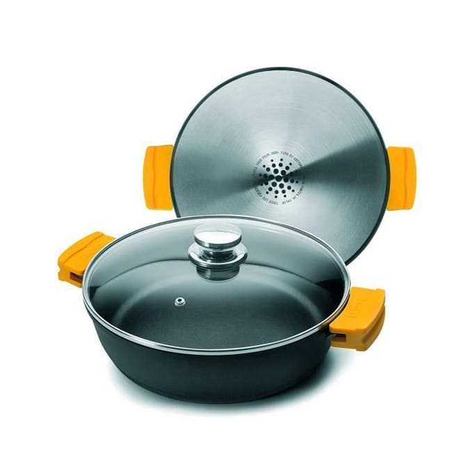 Sauteuse - IBILI - Evolution - 28 cm - Gietaluminium - Glazen deksel - Anti-aanbak