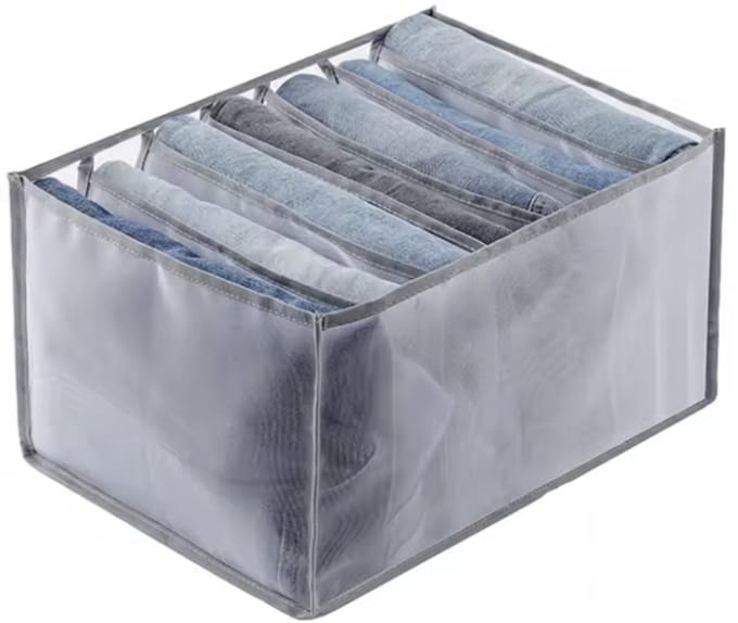 Kleding organizer - Lade organizer - Grijs - 7 vakken - Grijs - Opbergdozen - 25/36/20CM - Opgeruimde kast - CHPN