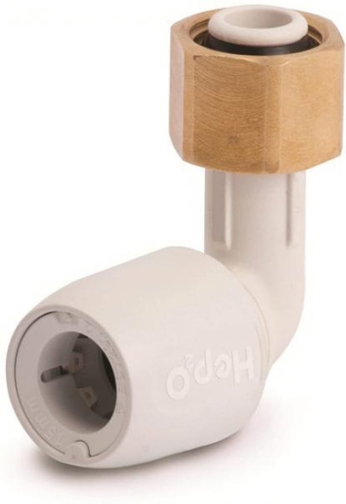 Wavin Hep2o Insteekkoppeling 2 aansluitingen - Kraankoppeling haaks 1/2" x 15mm