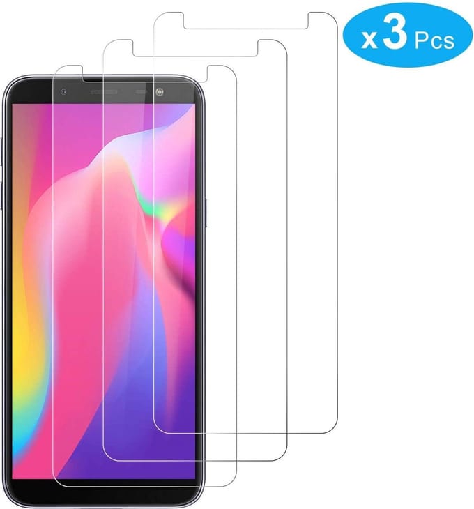 Screenprotector Glas - Tempered Glass Screen Protector Geschikt voor: Samsung Galaxy J4 2018 - 3x