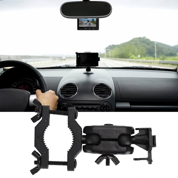 Autospiegel Camera Houder Rijrecorder Beugel 360 Graden Draaibare Beugel black