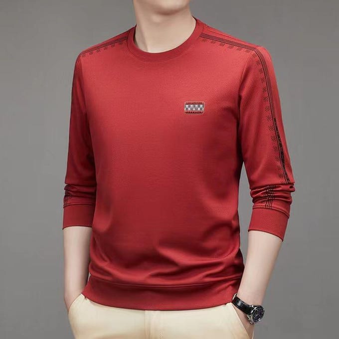 Herfst Mannen Geborduurd Sweatshirt Ronde Hals Losse Pullover Jeugd Casual Basislaag 4XL