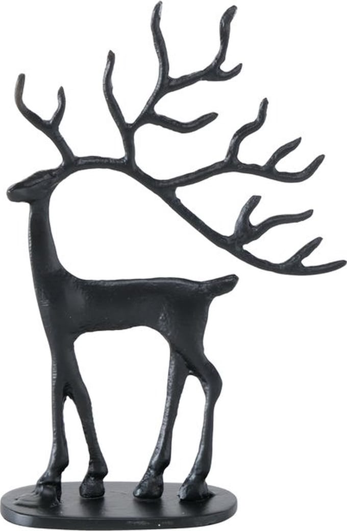 Boltze - Hert - Rendier - Trollah - Zwart - Kerst - 16x24cm
