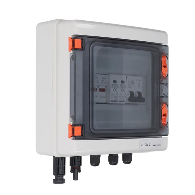 Zonnepaneel Combiner Box 2 String 15A Zekering Bliksembeveiliging IP65 Combiner Box Voorbedraad M C Kabel