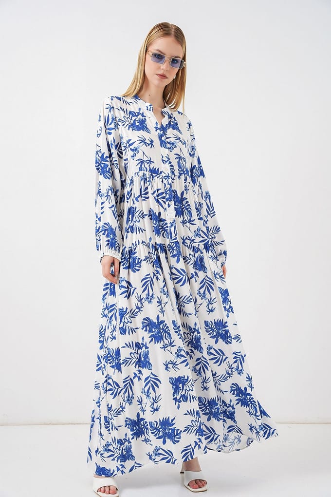 Gepubliceerd V-hals Maxi Jurk