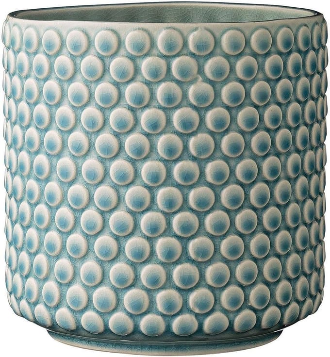 Omgoods - Decoratieve Keramische Bloempot Dotty L (15,5 cm) in Sky Blue