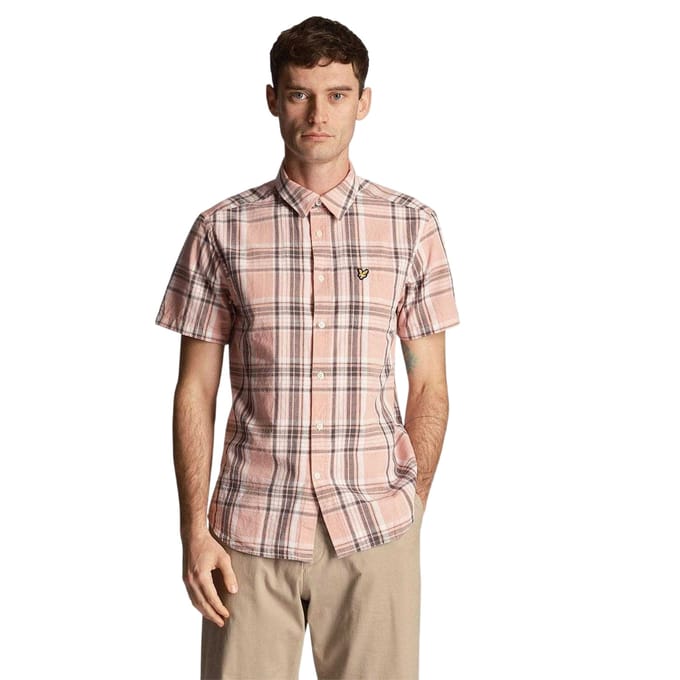 Lyle & Scott Overhemd met korte mouwen voor heren (Roze)