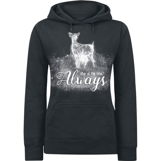 Harry Potter Trui met capuchon - Always - XS tot XXL - voor Vrouwen - zwart