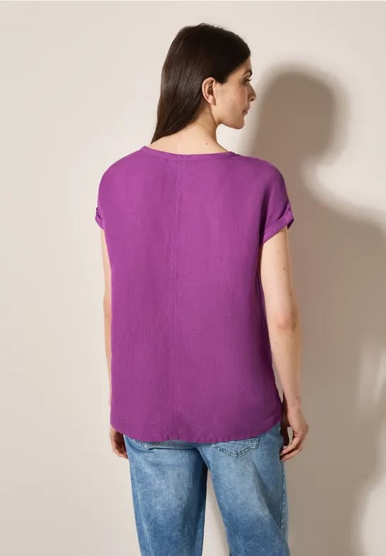 Linnen blouse met knopen