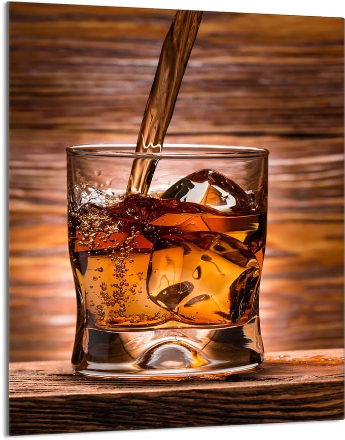 TMK ArtDeko - Snijplank Glas - 40x52 cm - Whisky - Meervoudig Gebruik