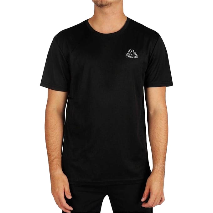 Kappa Heren Normaal T-Shirt (Zwart)