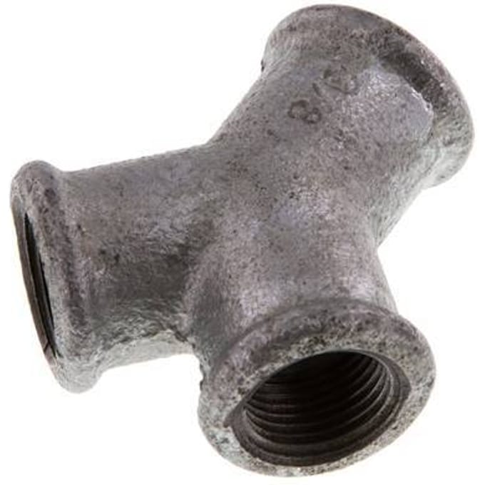 Rp 3/8'' Verzinkt Gietijzeren Y-stuk 25 Bar