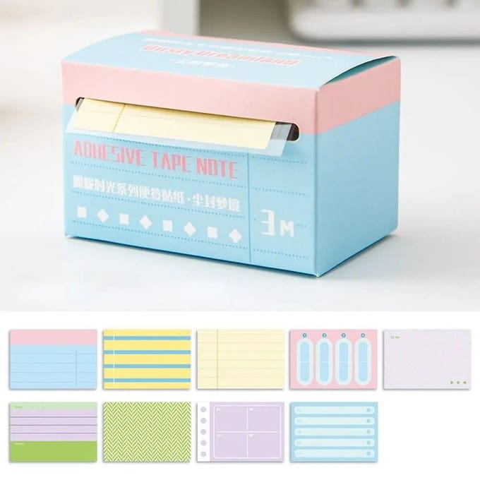 Bloc-notes adhésif Design extractible 3M, bloc-notes créatif, papier pour messages, Journal, Agenda, livre de poche d'étude beige