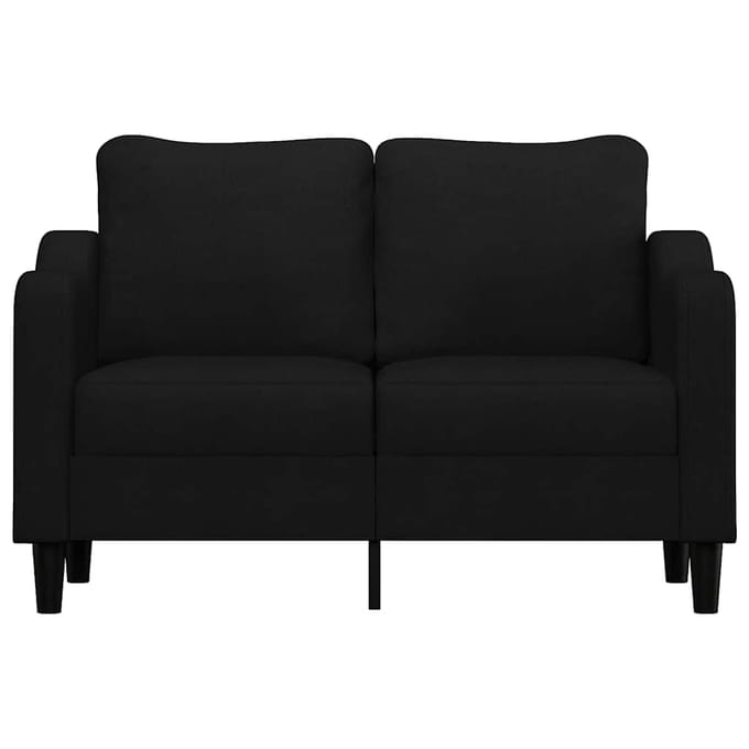 vidaXL - Tweezitsbank - 120 - cm - stof - zwart